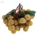 3x Artificial Fruits Longan Photography Props Home Kitchen Cabinet Decor. 