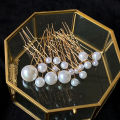 European and American brides embellished with pearl small hairpins, headdresses, dresses, messy hair, U-shaped hairpins, modeling accessories set.