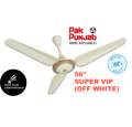 Pak Punjab 56" Ceiling Fan - SUPER VIP (Off White) - Made in Pakistan. 