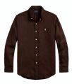 Man's cotton shirt full sleeve shirt Oxford shirt Ralph Lauren shirt - Coffee. 