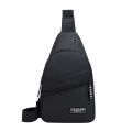 Multifunctional Chest Bag Men's Fashion Trend Oxford Cloth Shoulder Bag Crossbody Bag Casual Sports Chest Bag With Headset Hole.