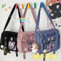 Japanese High School Girls Crossbody Bags Nylon Book Bag Transparent Itabag Women Handbags JK Bag Second Element Shoulder Bag. 