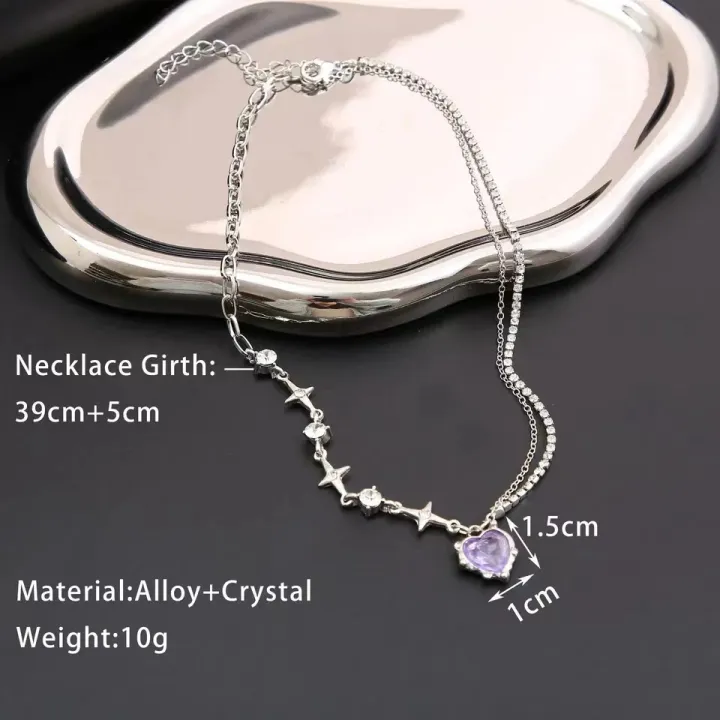 Y2K%20Purple%20Crystal%20Heart%20Pendant%20Necklace%20Women%20Sweet%20Cool%20Girl%20Punk%20Clavicle%20Chain%20Fashion%20Aesthetic%20Necklace%20Jewelry%20Gift%202023%20-%20Image%208