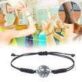 Volleyball Bracelet Adjustable Volleyball Charm Alloy Bracelet Boy Girl Teenager Gift Hand Woven String Olive Volleyball Sports Bracelet Team Player Party Popular Christmas Earrings And Necklace for Women. 