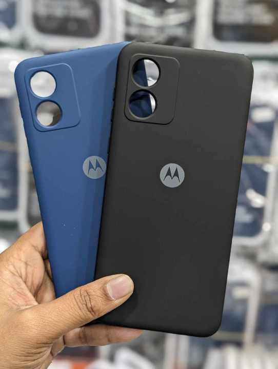 For Motorola Moto E13 Luxury Silicon Protect Back Cover Soft Case - Camera