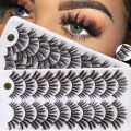 10 Pairs 3D Faux Mink Lashes Fluffy Soft Wispy Volume Natural Long False Eyelashes Reusable Eye Lashes Makeup.
