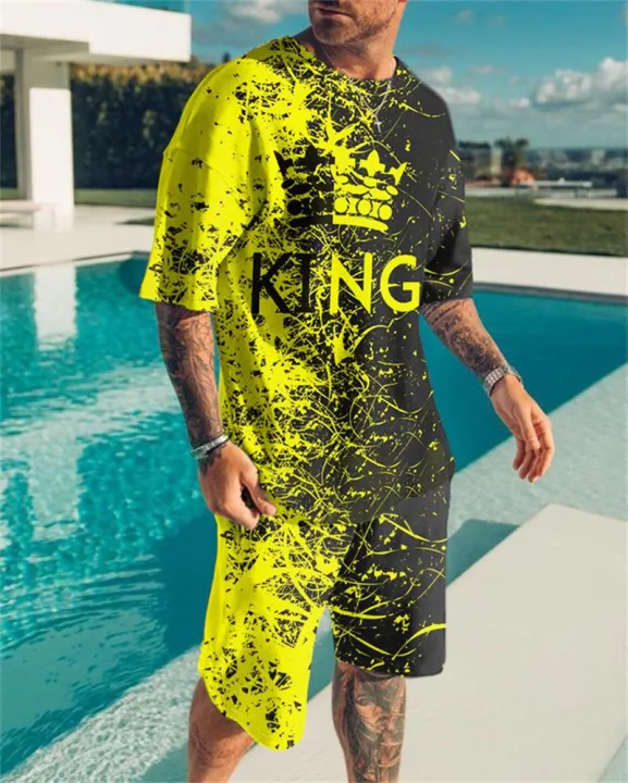 Summer%20Sportswear%20T-Shirt%202-Piece%20Fashion%20Men's%20Sportswear%20Suit%20Casual%20O-Neck%20Men's%20Shorts%20Two-Piece%20Clothes%20Harajuku%20-%20Image%202
