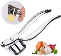 Stainless Steel Garlic press Kitchen Dining Tools- Silver. 