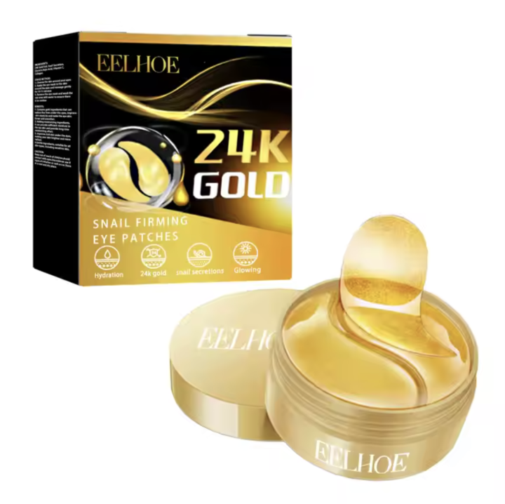 EELHOE%2024k%20Gold%20Snail%20Essence%20Eye%20Patches%2050%20Pcs%20150gm%20Eye%20Mask%20Improves%20Eye%20Wrinkles%20Firms%20and%20Lifts%20Skin%20&%20Moisturizes%20Eye%20Area%20-%20Image%202