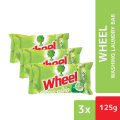 Wheel Washing Laundry Bar 125g(Bundle of 3). 