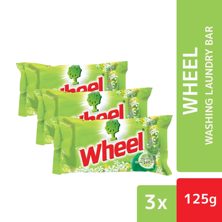 Wheel Washing Laundry Bar 125g(Bundle of 3)