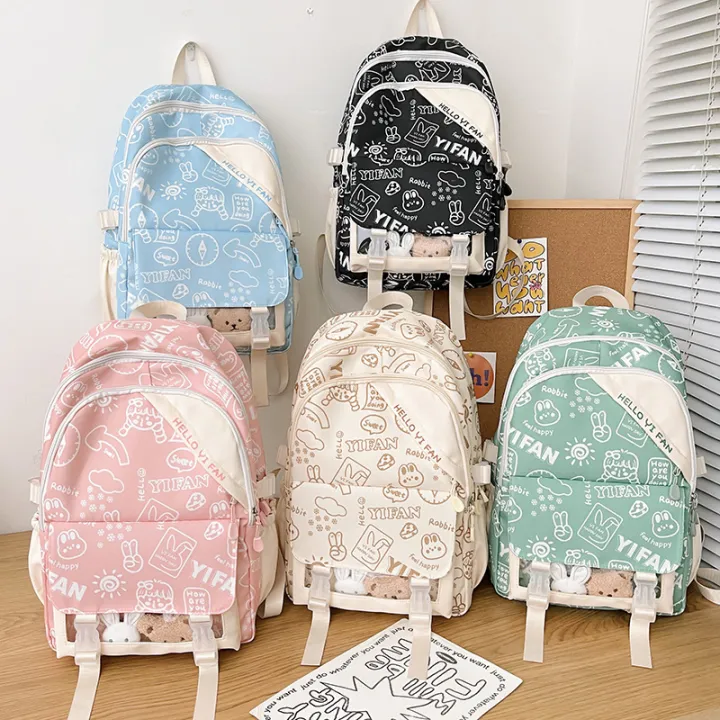 Korean%20version%20Japanese%20ins%20style%20backpack%20fresh%20sweet%20cute%20backpack%20new%20large-capacity%20middle%20and%20high%20school%20students%20school%20bag%20-%20Image%203