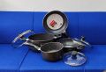 New Prestiege Non Stick 7 Pcs Cookware Set Marble Coating Layers For Superior Release -Marble Coated,1Pcs Casserol,1Pcs Fry pan,1Pcs Korai, food Grade Spoon,1Pcs Milk pan, With 3Pcs Lid, Gift And Home Decoration.. 