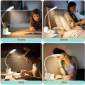 LED Lamp Pen Holder Small Desk Lamp, LED Desk Lamps for Home Office Rechargeable Desk Light with USB Charging Port, Pen Holder, Nightlight, Tall Desk Lamp for Computer, Dorm Lamp for College Study.