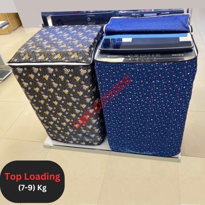 Dustproof Washing Machine Cover (7-9Kg) Beautiful Printed Dustproof Top Loading Washing Machine Cover