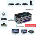 60Hz 4K HDMI Switch HDR HDMI ARC audio extractor HDMI 2.0 splitter switcher HDMI Switch audio extractor for PS4 pro apple TV. 