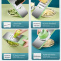 5-1 Food slicer Stainless steel vegetable cutter function all-in-one fast chopper multi-function Durable vegetable shredder Easy to clean cutting machine Food lovers Slicers. 