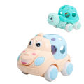3pcs Baby Cars Toy For Boys Girls Cartoon Animal Inertia Car With Rattles Infant Toys For Birthday Gifts.