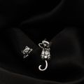 1Pair Fashion Retro Cute Cat Stud Earrings / Ladies Funny Animal Dangle Earrings / Wedding Party Minimalist Ear Jewelry Accessories.