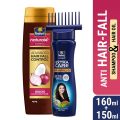ANTI HAIR-FALL BUNDLE - Parachute Anti Hairfall Oil Extra Care 150ml (Root Applier) & Parachute Naturale Shampoo Advanced Hair Fall Control 160ml. 