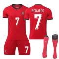 Cup ortugal home jersey size 7 Cristia onaldo children's adult set football jersey. 
