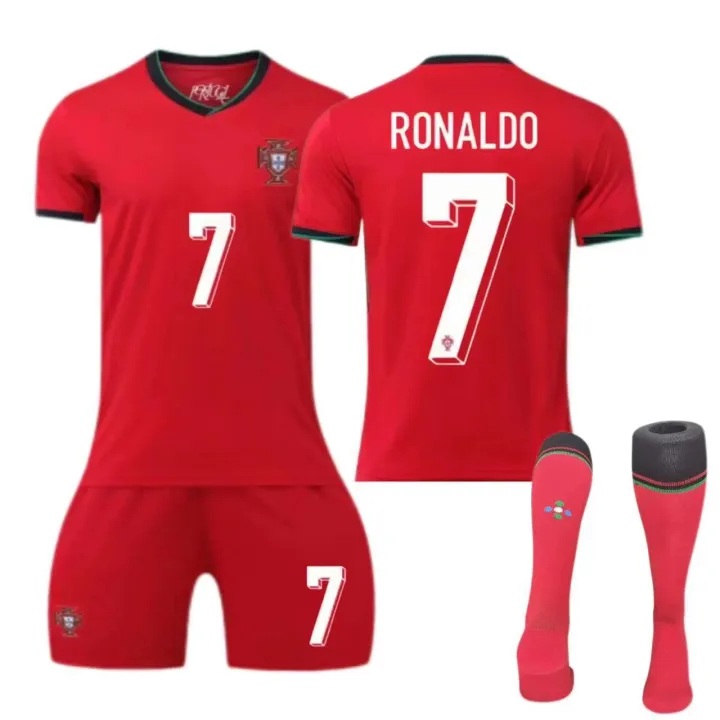 Cup%20ortugal%20home%20jersey%20size%207%20Cristia%20onaldo%20children's%20adult%20set%20football%20jersey%20-%20Image%208