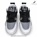 Air Jordan 4 Retro Style Men's Sneakers - Black & Grey Premium High-Top Sports.