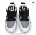 Air Jordan 4 Retro Style Men's Sneakers - Black & Grey Premium High-Top Sports.