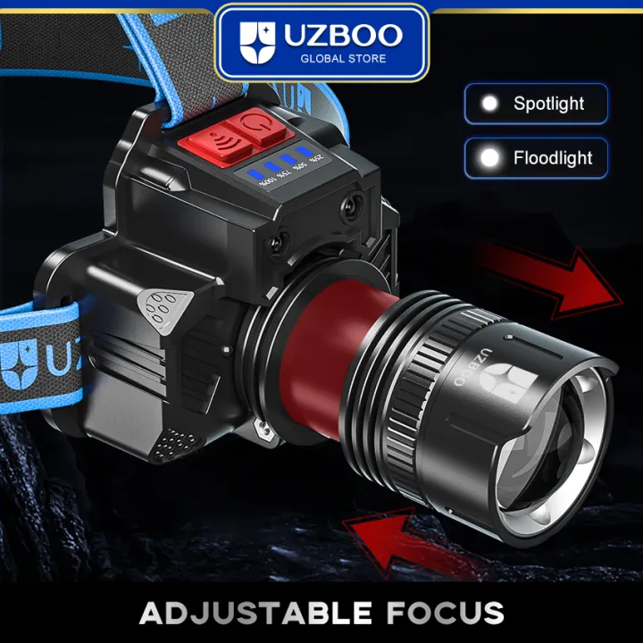 UZBOO%20Headlight%20Waterproof%20Rechargeable%20Motion%20Sensor%20Head%20Light%20Powerful%20Headlamp%20LED%20Headlamp%20Induction%20Headlight%20Waterproof%20Work%20Light%20USB%20Rechargeable%20Emergency%20Light%20Head-mounted%20Lamp%20-%20Image%203