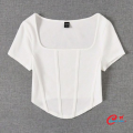 Trendy Cotton Crop Top Blouse for Women - Comfortable and Stylish.