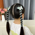 Embroidered Butterfly Telephone Line Hair Rope High Ponytail Hair Rope Girls Creative Headdress.