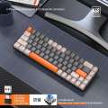 K68 mechanical keyboard, Bluetooth wireless, suitable for mobile phones, tablets, laptops, color blocking, hot swappable, and illuminated gaming keyboard. 