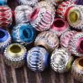 2x50 Pieces Aluminum Round Beads with Large Holes for DIY Jewelry Making 12MM.