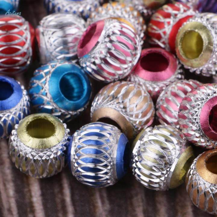 50Pcs%20Charm%20Bead%20European%20Carved%20Spacer%20Beads%20For%20Jewelry%20Bracelet%20Findings%20-%20Image%202