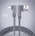 MaxGear Type-C 90 Degree 1M 2M 3M Fast Charging USB Cable L Shape Data Cord Charger For Samsung S9 Plus Xiaomi Huawei P10 P9. 