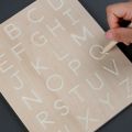 Montessori Wooden Alphabet Board for Children Letters Educational Toy Baby Handwritten Track Copy Groove Toys Alphanumeric Board. 