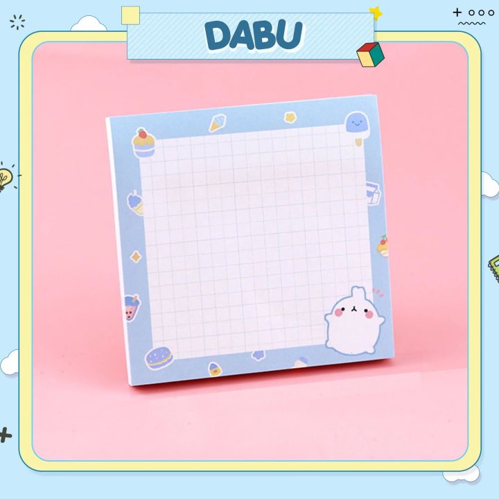 Dabu%20note%20paper%20in%20cute%20multi-colored%20checkered%20rabbit%20square%20shape%20-%20Image%202