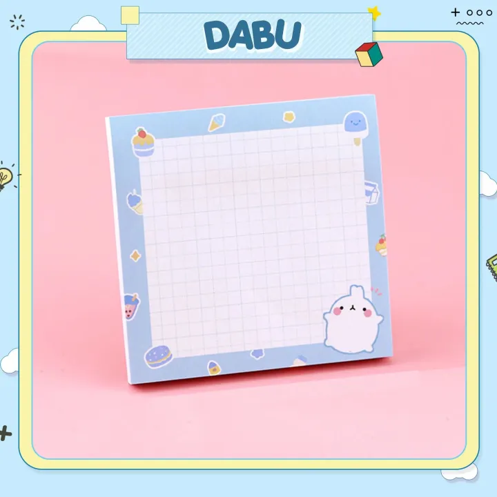 Dabu%20note%20paper%20in%20cute%20multi-colored%20checkered%20rabbit%20square%20shape%20-%20Image%202