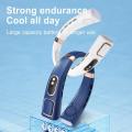 Portable Hanging neck fan 4000 mAh Battery below 40 dB Rechargeable Outdoor home Camping mini fan brushless motor Neckband Fan.
