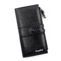 Women's Wallet Fashion Long Leather Wallet Large-capacity Buckle Zipper Clutch Bag Fashion Multi-card Wallet Zipper Women's Wall. 
