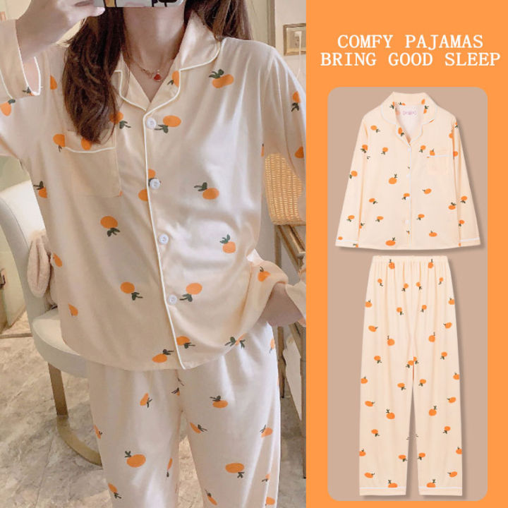 Spring%20and%20autumn%20new%20pajamas%20women's%20cardigans%20long%20sleeves%20trousers%20Korean%20girls%20simple%20cartoon%20loungewear%20sets%20-%20Image%204