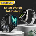 2024 NEW D8 2 In 1 Smart Watch With Earbuds With 2” Touchscreen Payment Function Heart Rate Blood Pressure Monitor For Men Women. 