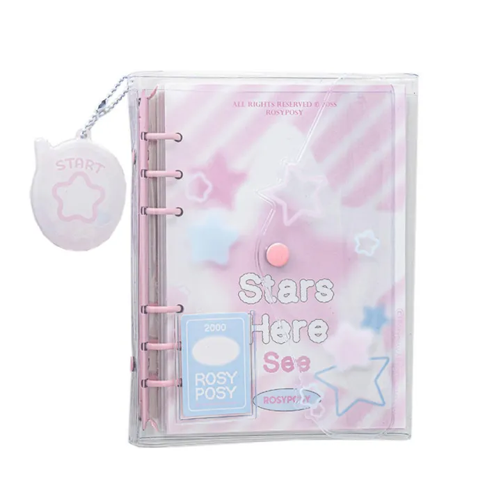 Pvc%20Envelope%20Series%20Girl%20Heart%20Star%20Book%20Unique%20148*192mm%20Snap%20Button%20Diary%20Book%20Diy%20Detachable%20Notebook%20for%20Stationery%20Enthusiasts%20Personal%20Journaling%20School%20Or%20Office%20Supplies%20Creative%20Writing%20Gift%20-%20Image%208