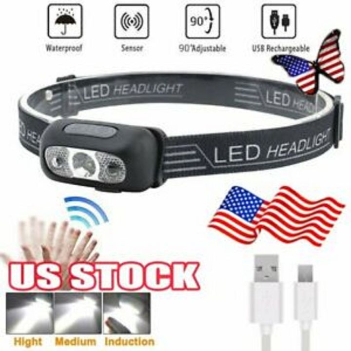 Super Bright light Sensor Mini LED Headlamp