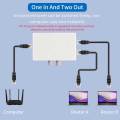 Mini 2 Port RJ45 Network Switch Ethernet Dual 2 Way Port Manual Sharing Switcher RJ45 Network Box Hub Adapter Splitter Conterver.