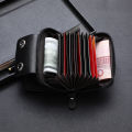 Kingdushi PU Lether Card Holder wallet with Double magnatic button.