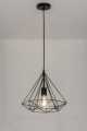 Diamond pendant light shade with bulb | Decorative light shade | Filament bulb | Metal frame chandelier | Black color | Golden Color | Single piece | 3 piece set.