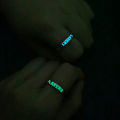 Luminous Couple Rings Glowing in the Dark Player 1 Player 2 Matching Ring for Girlfriend Boyfriend Valentine's Day Gaming Gifts.