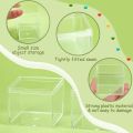 8 Pieces Of Transparent Acrylic Plastic Square Square Jewelry Box Mini Storage Box with Lid Mini Square Container 210Ml. 