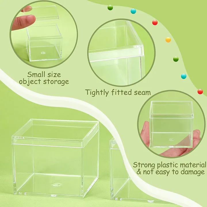 8%20Pieces%20Of%20Transparent%20Acrylic%20Plastic%20Square%20Square%20Jewelry%20Box%20Mini%20Storage%20Box%20with%20Lid%20Mini%20Square%20Container%20210Ml%20-%20Image%203